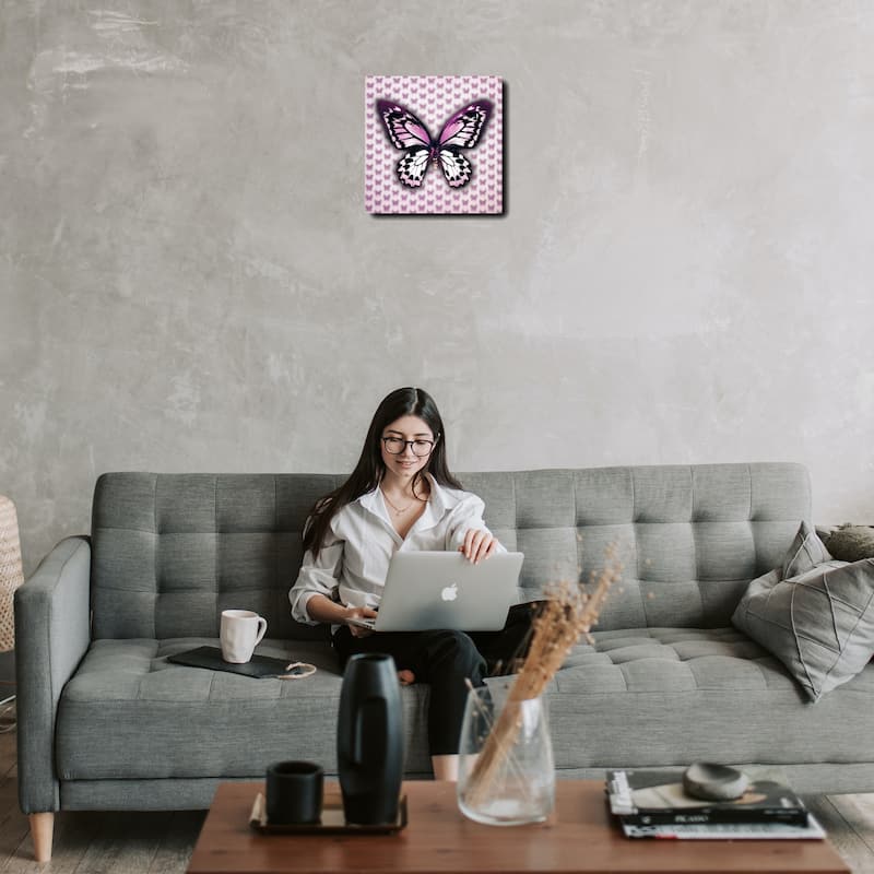 Matashi 5D Multi-Dimensional Wall Art - Custom Made 5D Purple Butterfly Wall Art Print