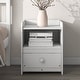 preview thumbnail 6 of 5, White Twin SizeModern Bed with Nightstand, Ideal for Kids, Teens, and Adults, Sturdy Construction, No Box Spring Needed