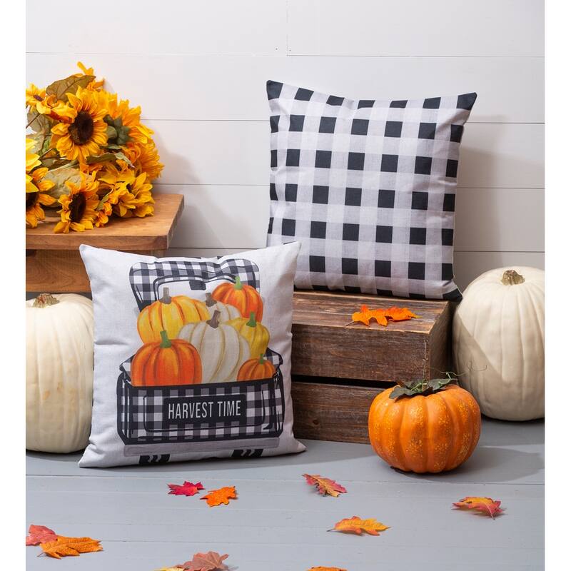 Interchangeable Pillow Cover Set of 4, Pumpkins
