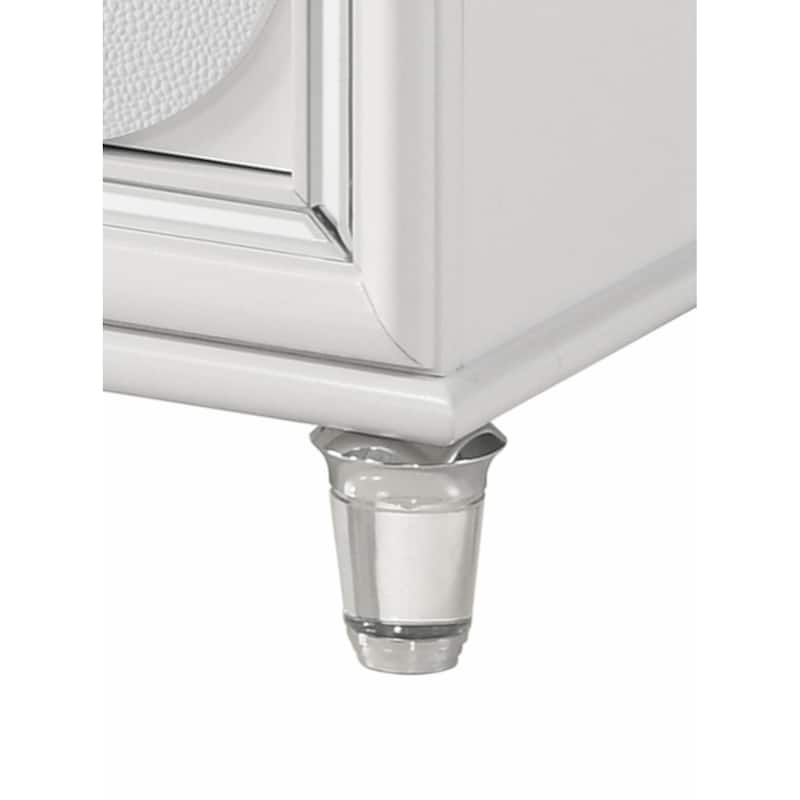 Tarian Nightstand, Pearl White Finish