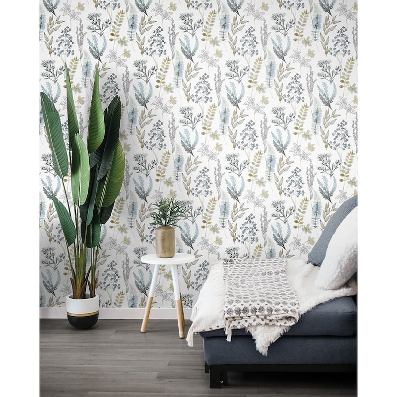 NextWall Wild Garden Peel and Stick Wallpaper