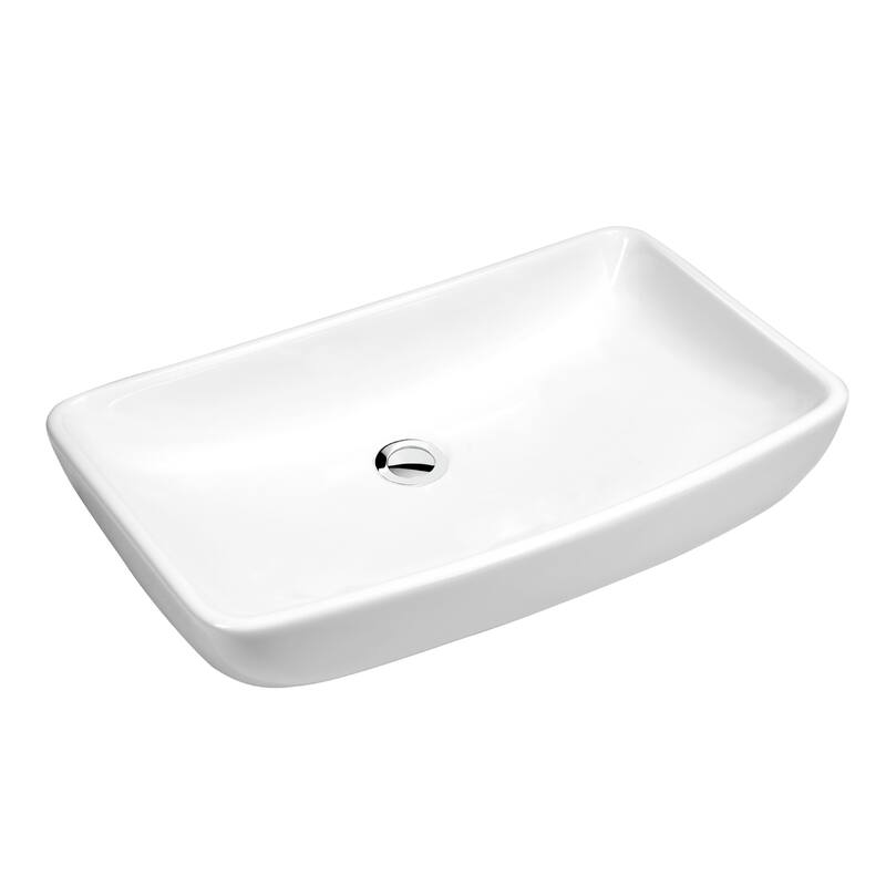 Karran Valera 24" Vitreous China Vessel Bathroom Sink in White