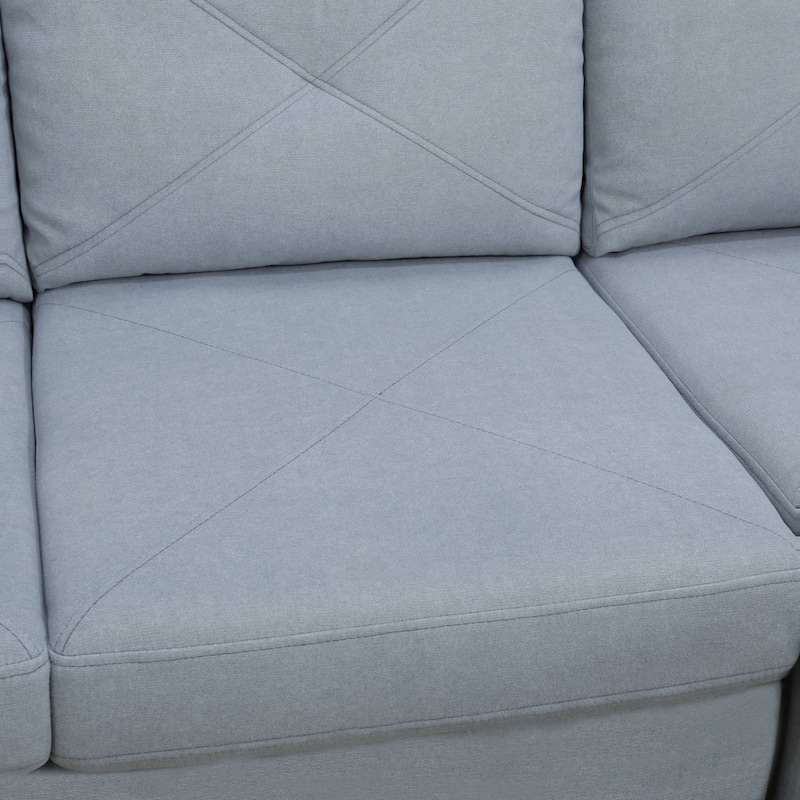 Contemporary 4-Piece L-Shaped Sectional Sofa Set