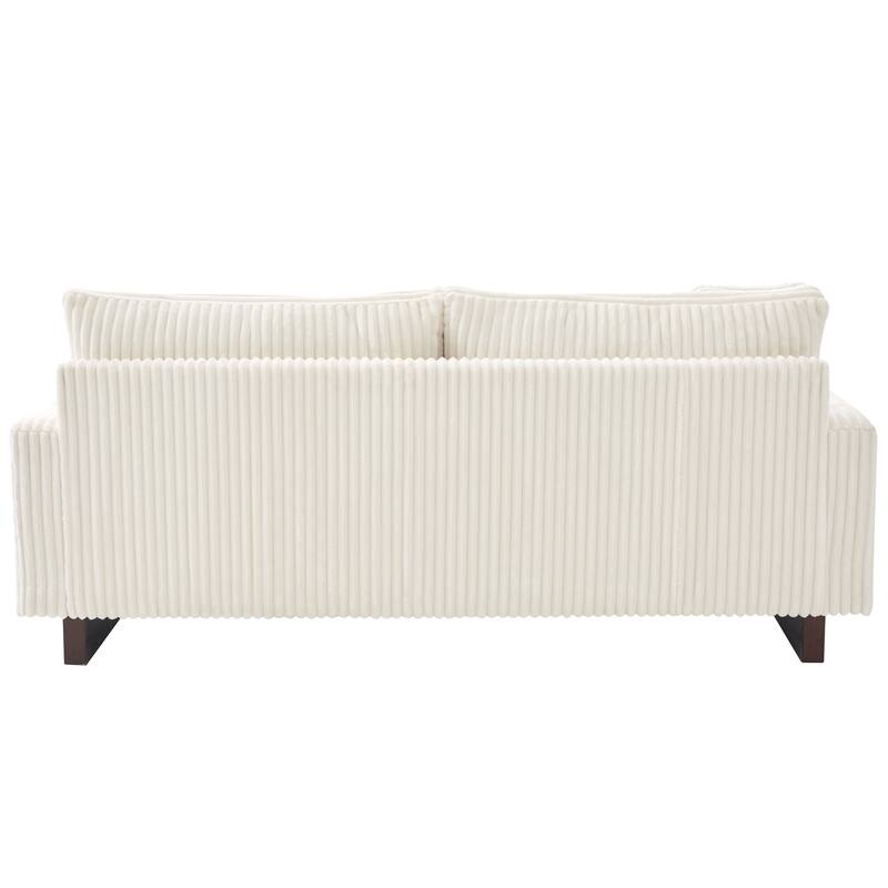 Modern Loveseat Sofa 80.3" Sofa Couch Upholstered Sofa with Four Pillows for Living Room