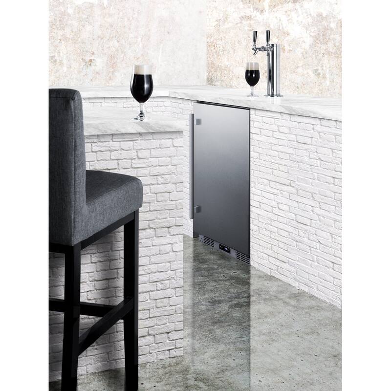 Summit SBC683OSTWIN 24" Wide 5.6 Cu. Ft. Free Standing Beer Double Tap
