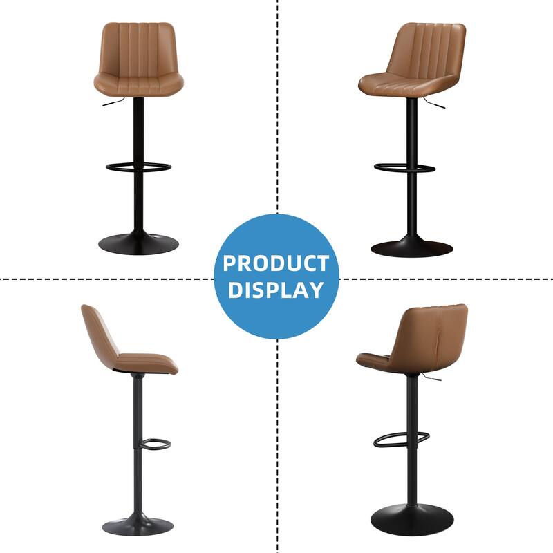 Bar Stool with 360° Swivel - Modern Kitchen & Home Bar Seating，Set of 2