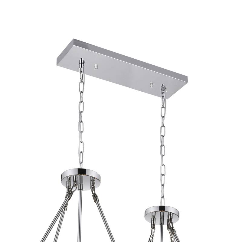 Shalia 16 Light Island Chandelier With Chrome Finish