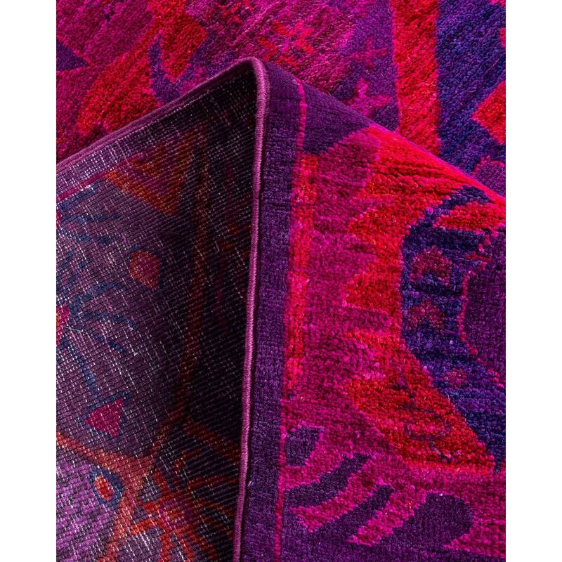 Vibrance One-of-a-Kind Hand-Knotted Area Rug - Purple, 5' 3" x 7' 8" - 5' 3" x 7' 8"