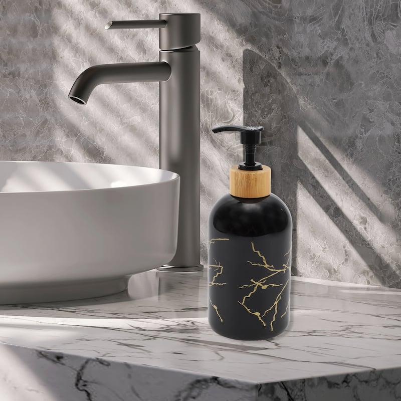 Cylindrical Simple Soap Pump Dispenser for Bathroom Hotel 400ml 1 Pcs