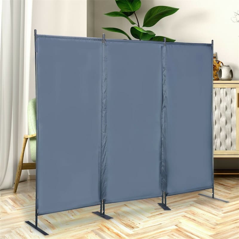 3 Panel Folding Privacy Screen Portable Wall Partition, 6 Ft Divider