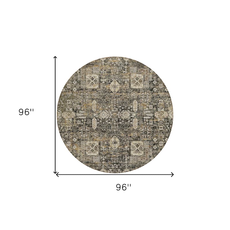 HomeRoots Oriental Transitional Rectangle Outdoor Rug
