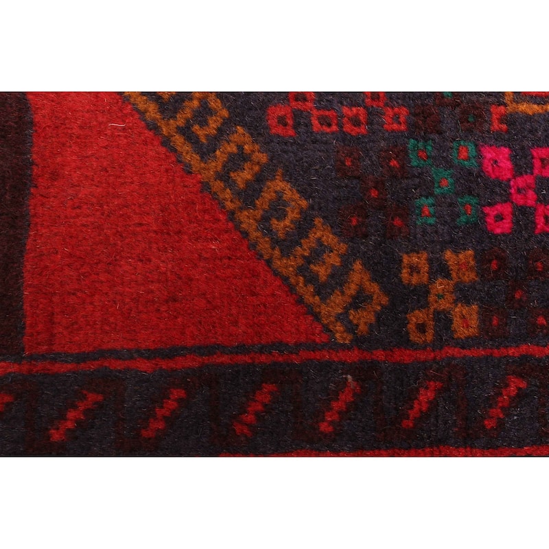 ECARPETGALLERY Hand-knotted Teimani Red Wool Rug - 2'8 x 4'9