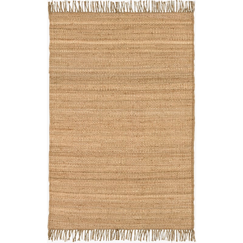 Livabliss Casual Jute Solid Area Rug - 5' x 7'6" - Natural