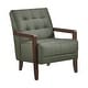 preview thumbnail 42 of 71, Leland Leather Match Accent Chair Green