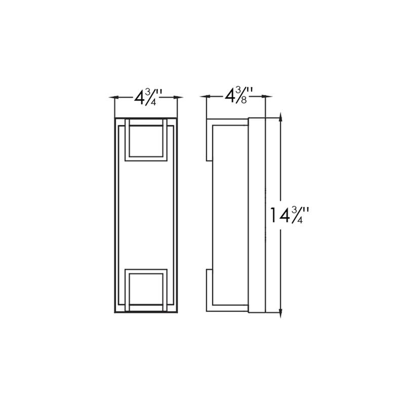 Beaumont 15-inch Textured Grey LED Outdoor Sconce, White Acrylic Shade