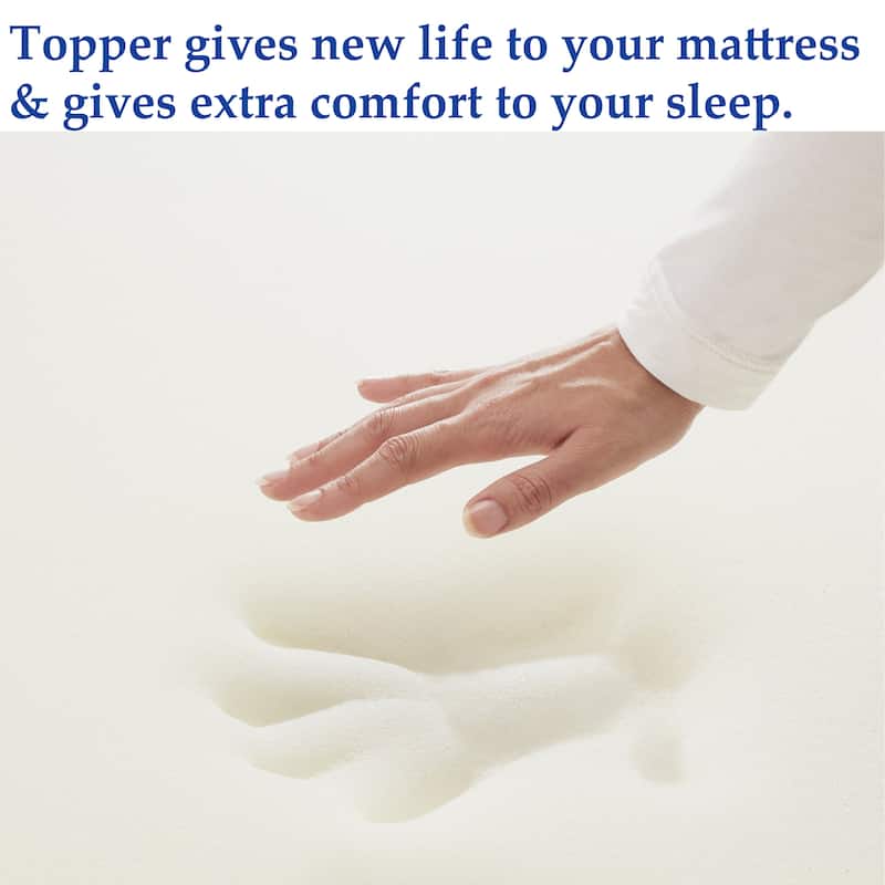 Onetan, Foam Topper, Adds Comfort to Mattress - Blue