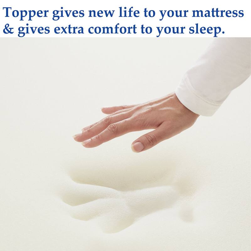 Onetan 2-Inch High Density Gel Foam Mattress Toppers, Add Comfort To Mattress