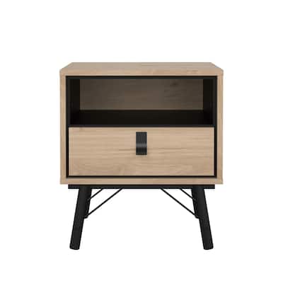 Carson Carrington Ry Nightstand with 1 Drawer and Open Shelf