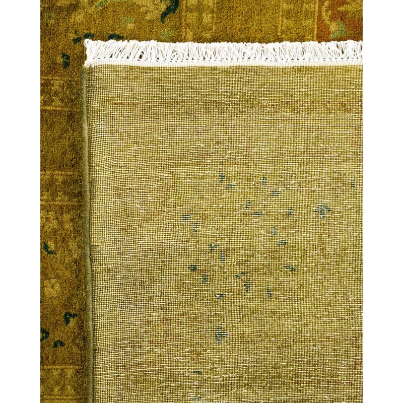 Overton Hand Knotted Wool Vintage Inspired Modern Contemporary Overdyed Multi Area Rug - 6' 1" x 9' 4"