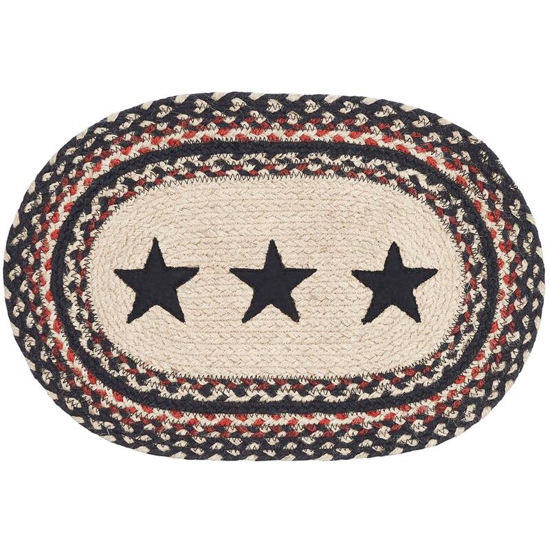 Colonial Star Jute Oval Placemat 10x15