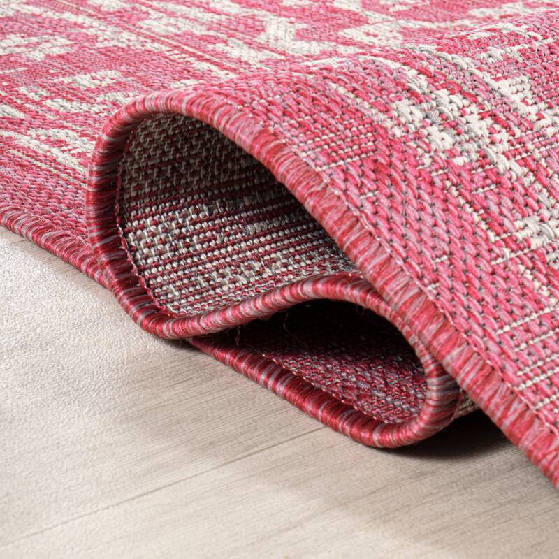 JONATHAN Y Medallion Textured Weave Indoor/Outdoor Area Rug