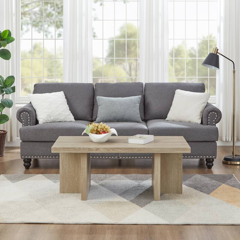 Roundhill Furniture Mchome 3-Piece Coffee Table Set, Coffee Table and Two End Tables