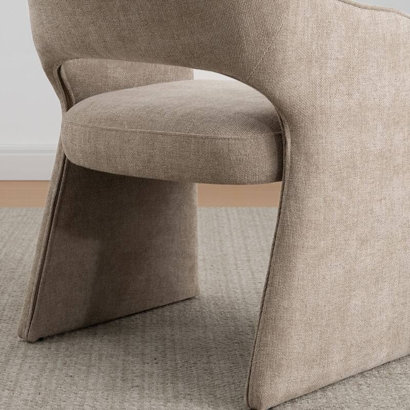 19" Seat Height Upholstered Fabric Dining Armchair (Set of 4)