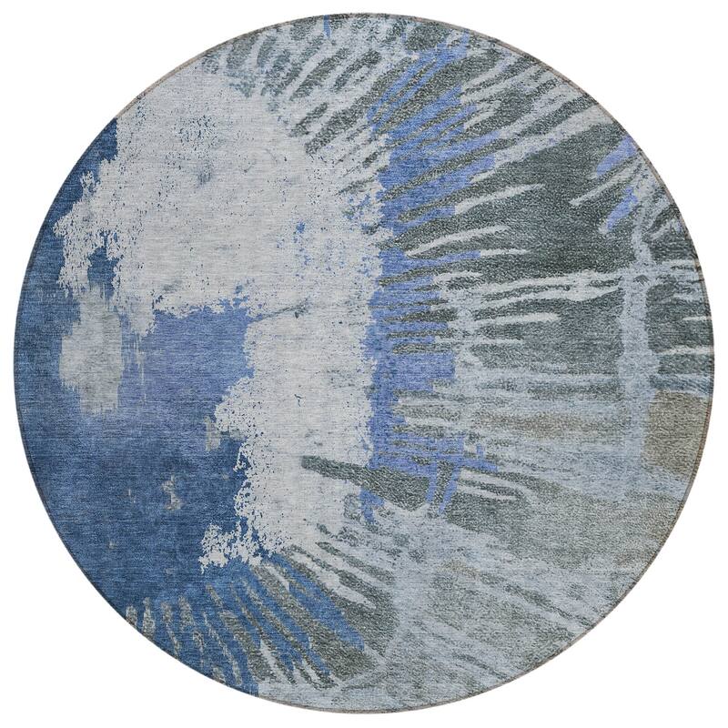 Machine Washable Indoor/ Outdoor Chantille Modern Burst Rug