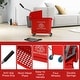 preview thumbnail 17 of 24, HOMCOM Mop Bucket with Wringer on Wheels for Floor Cleaning, 21 Quart, Separate Dirty and Clean Water