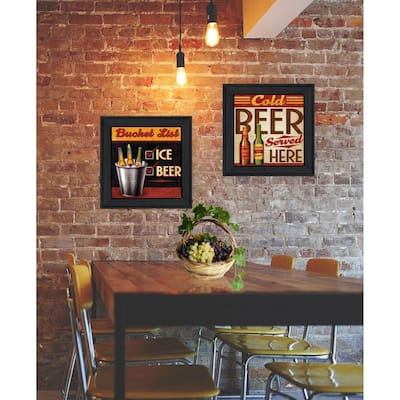 Trendy Decor 4U "Bucket List" Printed Framed Wall Art by Mollie B.