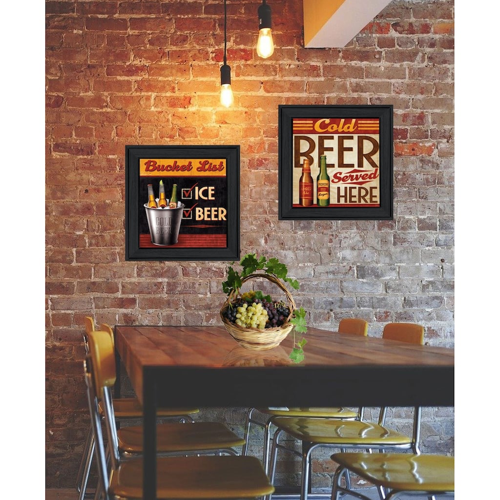 Trendy Decor 4U "Bucket List" Printed Framed Wall Art by Mollie B.
