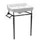 preview thumbnail 4 of 7, Victoriahaus Bath Console in Matte Black 3 Holes