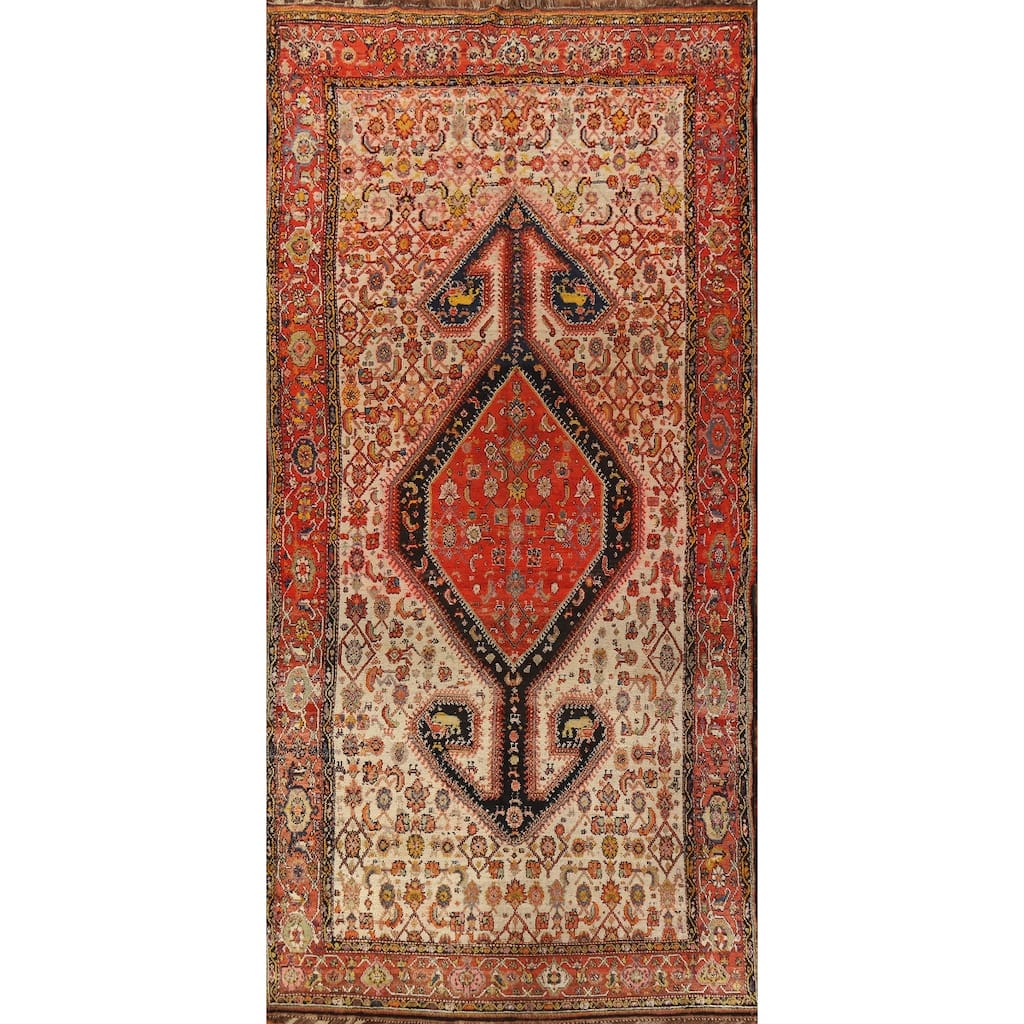 Bibikabad Persian Large Rug Handmade Wool Carpet - 6'3" x 14'9"