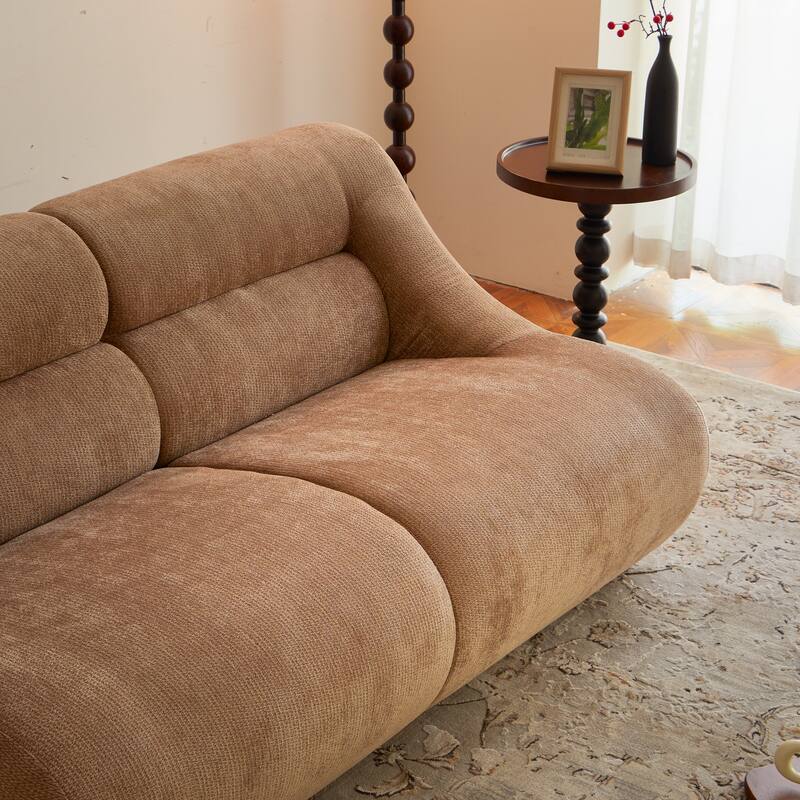 Memory Foam 2-Seater Couch, Deep Seat Modern Sofa