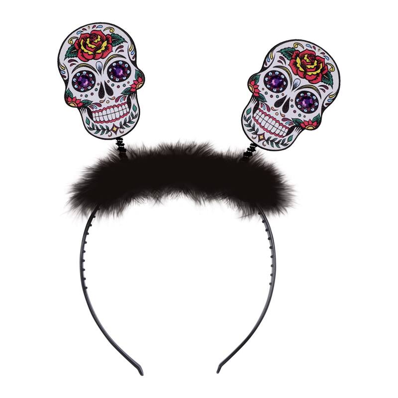 Day of the Dead Sugar Skull Boppers Headband - One Size