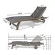 preview thumbnail 4 of 16, Banzai Wicker and Wood Outdoor Chaise Lounge (Set of 2) by Christopher Knight Home
