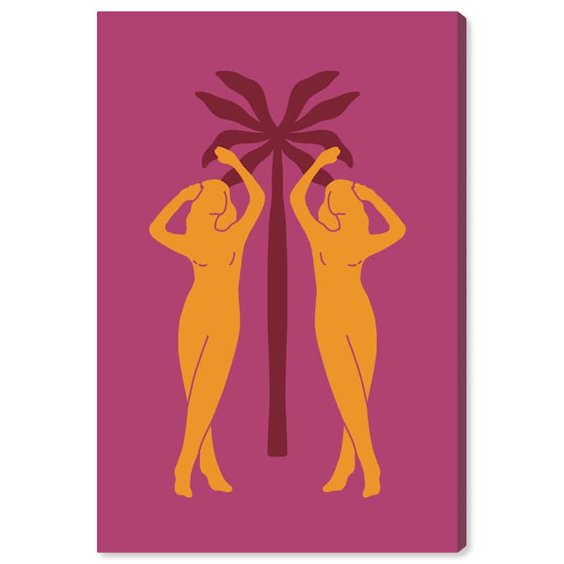 Wynwood Studio Canvas People and Portraits Just Double Pleasure Orange Modern & Contemporary Wall Art Canvas Print - 36 x 24