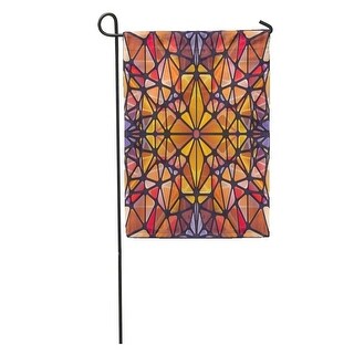 Shop Purple Window Abstract Triangle Pattern Looking Like Stained
