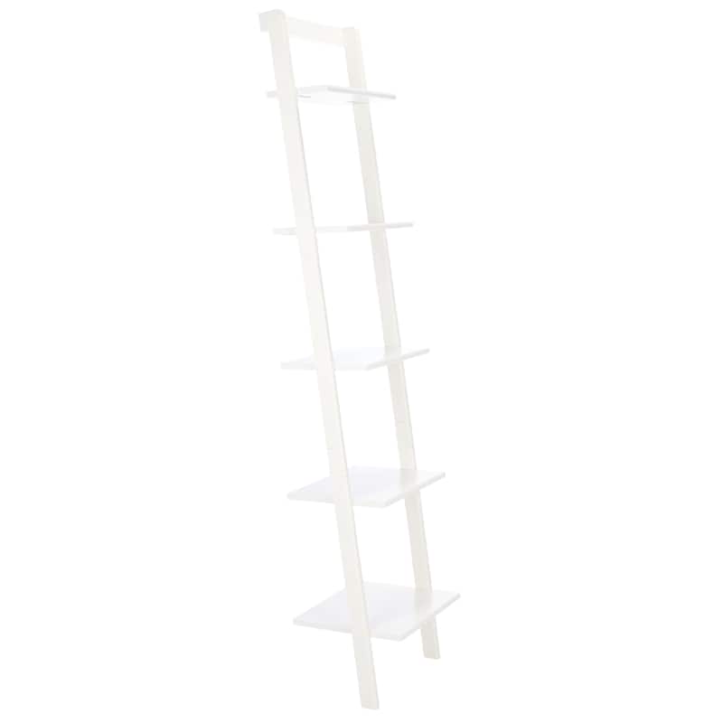 SAFAVIEH Viorela 5-Tier Leaning Etagere Bookcase - 16.9" W x 14" L x 76" H - 17Wx14Dx76H