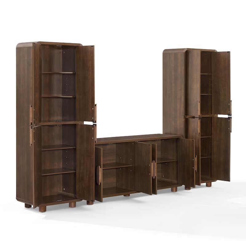 Crosley Millie 3-Piece Sideboard And Pantry Set