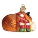 Cozy Fox in Red Scarf Christmas Holiday Ornament Blown Glass - Multi ...