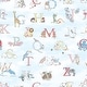 preview thumbnail 4 of 4, Galerie Wallcoverings Just 4 Kids 2 Letter Animals Non-woven Matte Wallpaper Roll 33 feet x 21 inches - Blue