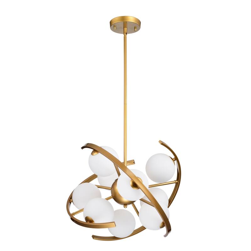 Melita 19 Inch Matte Gold Modern Sputnik Pendant Ceiling Lighted