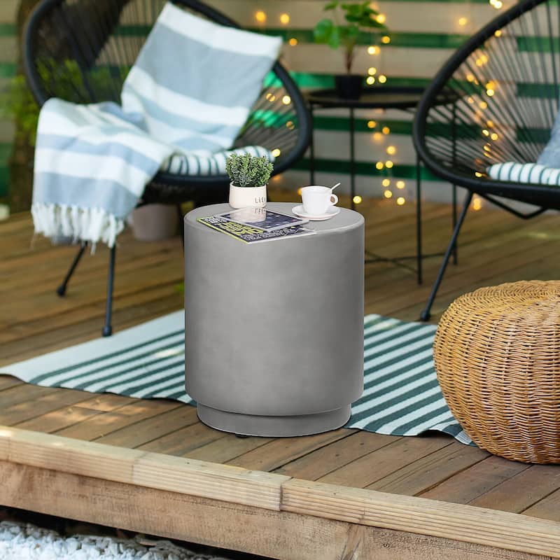 Round Side Table Nightstand With 4 Adjustable Feet