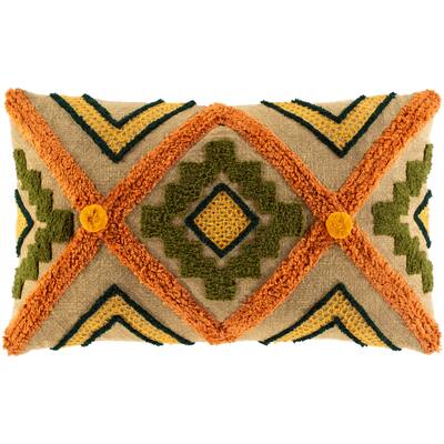 Livabliss Einie Shaggy Patchwork 12x20-inch Lumbar Throw Pillow