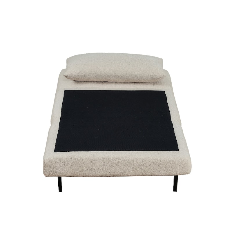 Upholstered Convertible Tri-Fold Chair with Pillow and Hideaway Legs - 75.5"D x 41"W x 30"H