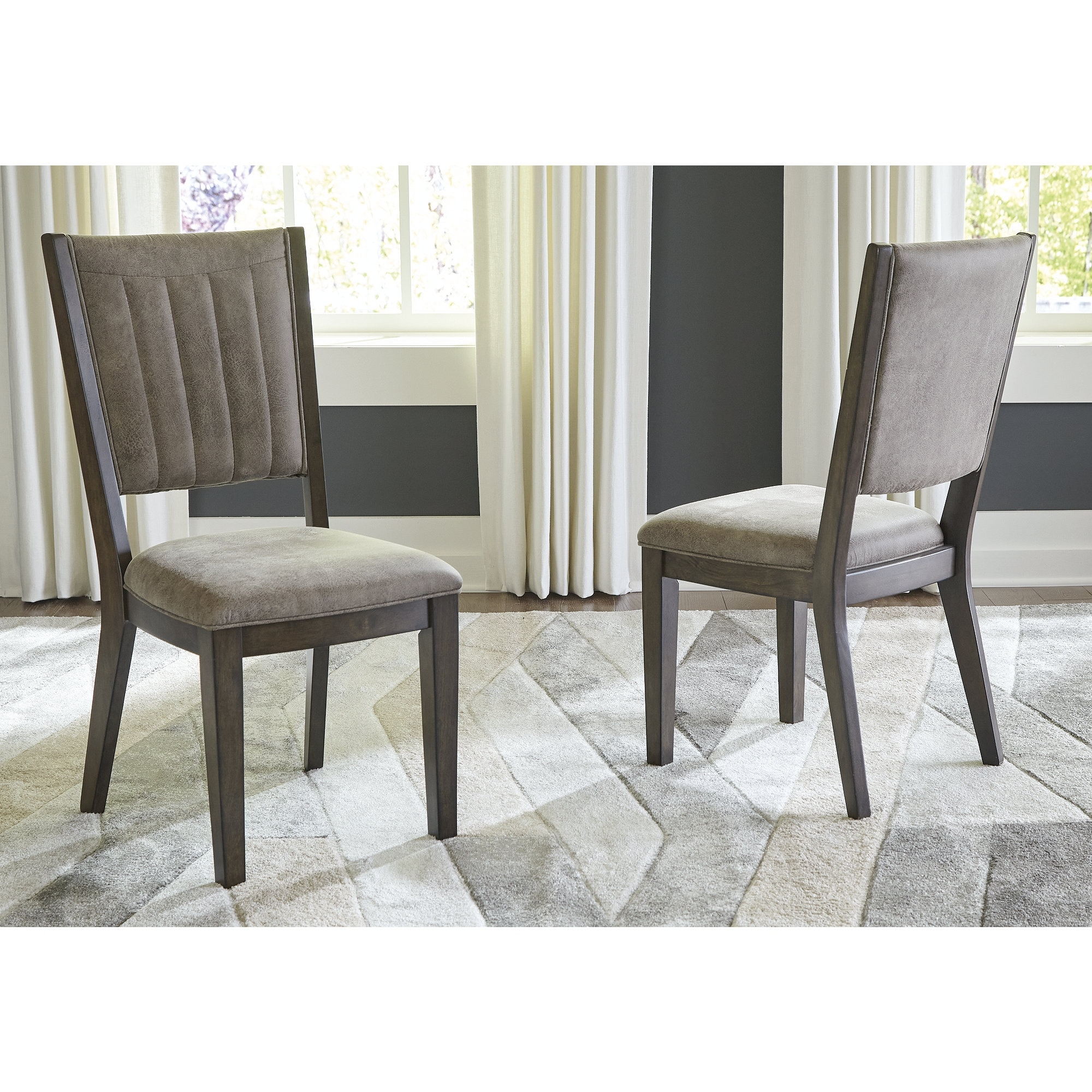 Ashley furniture upholstered dining chairs sale