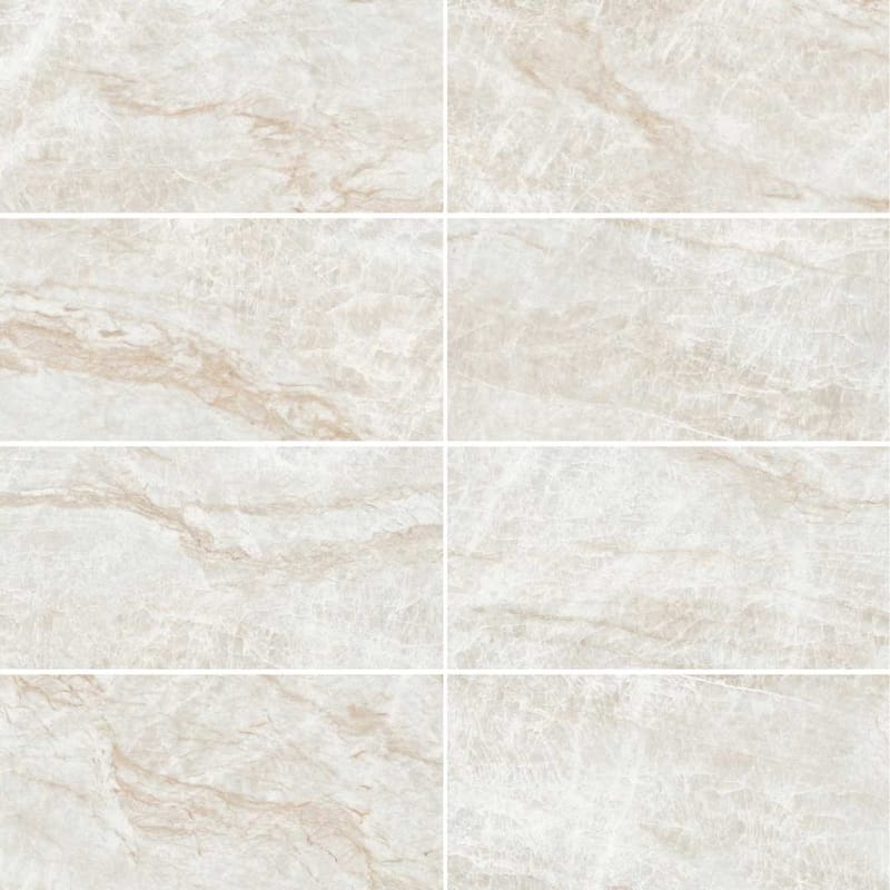 Galleria White Semi-Polished Porcelain Tile - Floor, Wall - Large Format