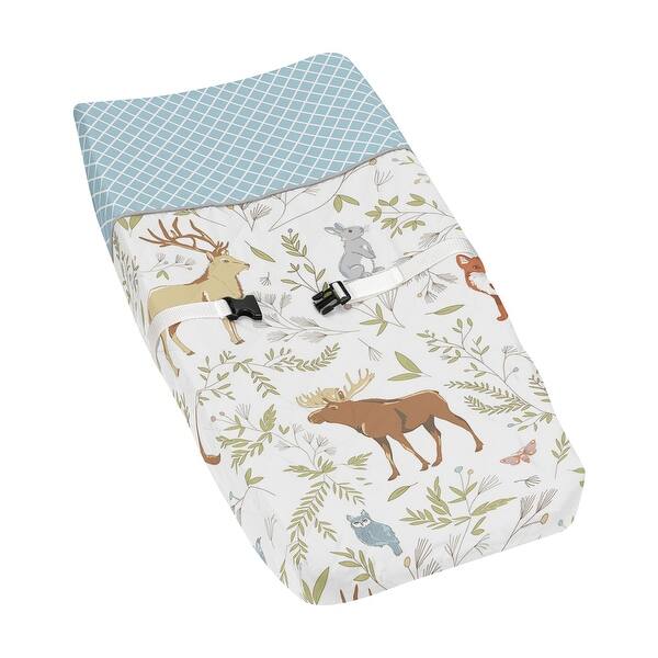 slide 2 of 6, Sweet Jojo Designs Changing Pad Cover for the Woodland Toile Collection - Multi