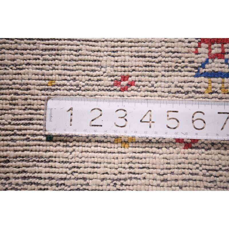 Striped Tribal Gabbeh Oriental Area Rug Handmade Wool Carpet - 7'9"x 11'9"